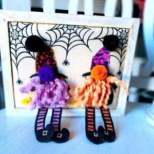 Gnome Halloween wooden decor NWT